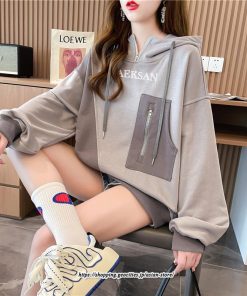 パーカー | トップス レディース 長袖 フード付き スウェット プルオーバー トレーナー 裏起毛 ゆったり 切り替え 大きいサイズ カジュアル 体型カバー