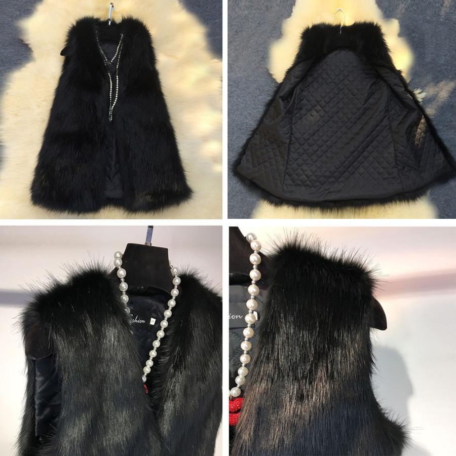 ベスト | チョッキ ジレ 毛皮 アウター レディース 秋冬 ファ レディース ファー 前開き