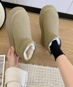 ブーツ | ムートン美脚 脚長 ショート無地 疲れない 靴 保温 レディース 暖かい もこもこ ふわふわ 履きやすい 秋冬 歩きやすい オシャレ 快適 柔らかい