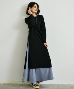 セットアップ | ワンピース 秋スカート レディース 秋物 ロングワンピース ロングスカート フリーサイズ 2点セット 着回し ウエストゴム 可愛い ゆったり 無地