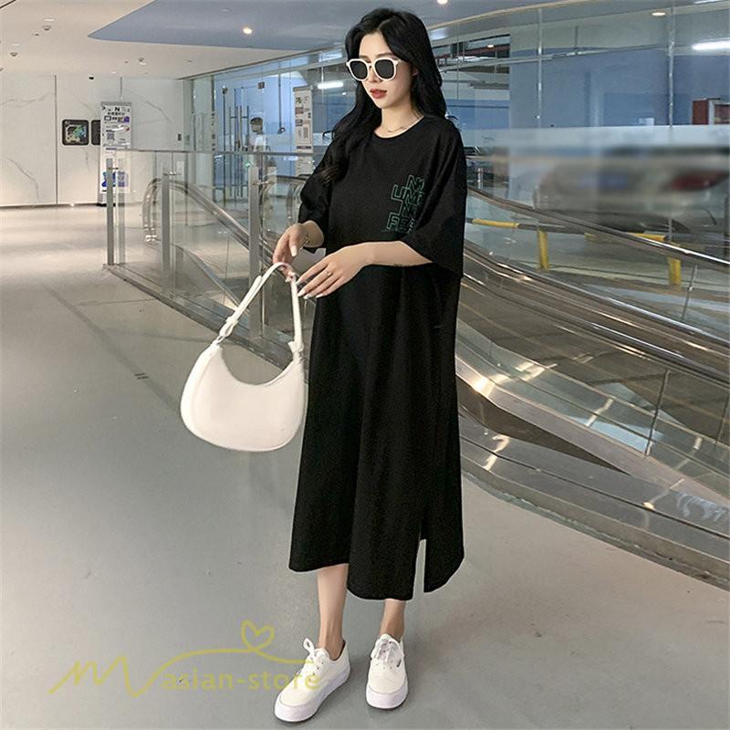 ワンピース | ゆるマタニティウェア レディース 着痩せ 夏 上品 妊婦服 大きいサイズ 体型カバー ゆったり ひざ下丈 マタニティ送料無料