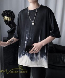 Tシャツ | カットソー メンズ 半袖 ゆったり カジュアル 半袖トップス サマー 夏新作 クルーネック 絞り染め おしゃれ ストリート カッコウイイ コットン