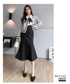 スカート | レディース フィッシュテール秋冬コーデ フレア AラインOL ビジネス カジュアル 大きいサイズ XL 20代 ラシャ 40代 上品 30代