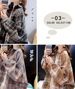 シャツ・ブラウス | チェック柄シャツ 起毛シャツブラウス韓国