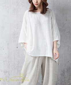 ｔシャツ・カットソー | ｔシャツ レディース カットソー ゆったり 7分袖 リネン混 40代 50代 カジュアル トップス 大きいサイズ 20代 春夏秋 可愛い 体型カバー 無地 30代 シンプル