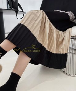 マキシ | スウェットワンピース ロングワンピース スウェット プリーツ裾 切り替え ゆったり 体型カバー 大きいサイズ 50代 かわいい 秋冬 大人 20代30代