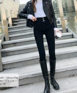 スキニーパンツ | デニムパンツ ハイウエスト 着やせ レディース 美脚見せ ジーパン ジーンズ 細身 ストレッチ ボトムス 韓国風
