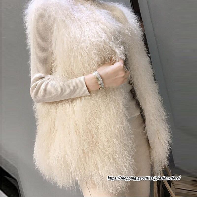 ベスト | ボリュームプードルフェイクファーファー毛皮レディース 冬 フェイクファー 毛皮コート アウター ふわふわ 前開き ノースリーブ