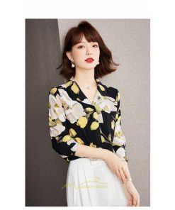 シャツ・ブラウス | ブラウス シャツ レディース 長袖 花柄 フォーマル オフィス シフォン きれいめ 春夏秋 トップス おしゃれ 着痩せ 送料無料 おしゃれ 可愛い レトロ風 SNS映え