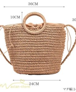 女性用バッグ | レディース バッグ かごバッグ ショルダーバッグ ストローバッグ 編み 小物 シンプル 軽量 大人 軽い 旅行 オシャレ 40代 可愛い 50代 30代