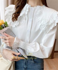 シャツ・ブラウス | ブラウス レディース 長袖 白 おしゃれ 綿 春 夏 トップス コットン 無地 長袖シャツ ファッション カジュアル エレガント 優雅 通勤 OL 上品 オシャレ 細身