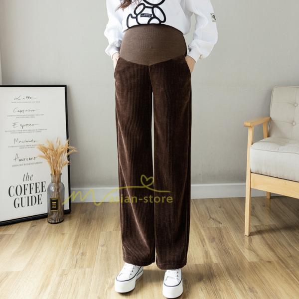 パンツ レギンス | マタニティパンツ 秋冬 暖かい プリーツパンツ 厚手 産前産後 調整可 ロングパンツ 妊婦パンツ 妊娠 マタニティウェア ゆったり 可愛い スリム 体型カバー