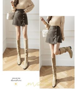 スカート | ミニレザーレディース  タイト 秋 冬 Aライン ハイウエスト おしゃれ フェイクレザー 新作 オシャレ 2022 可愛い 着痩せ