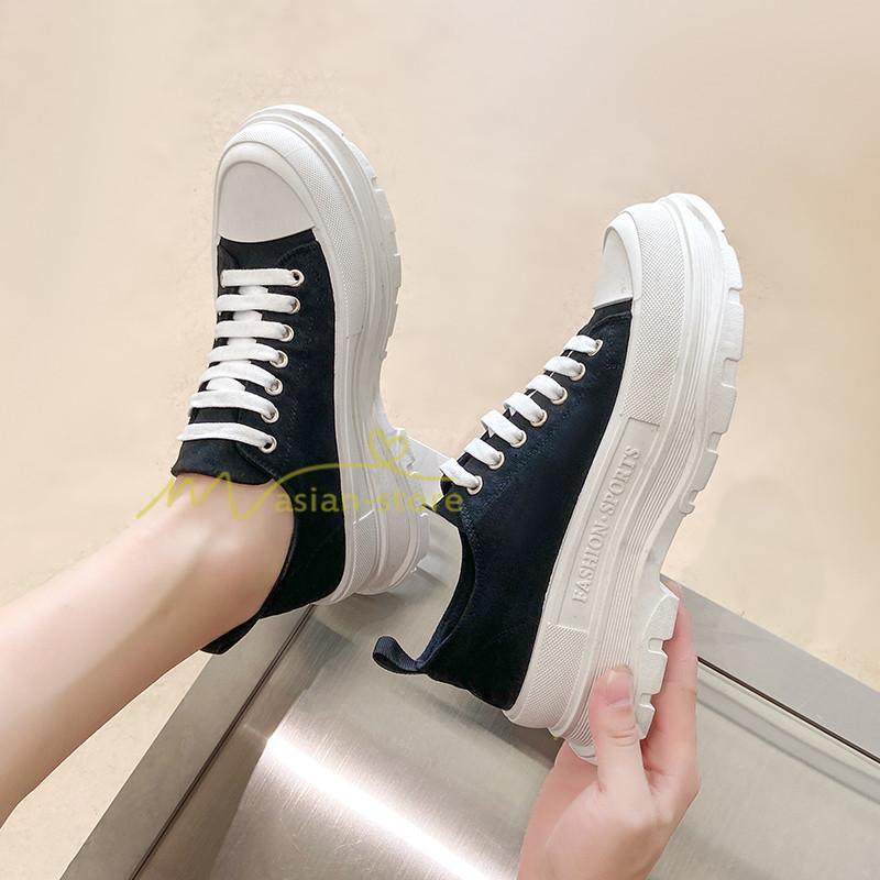 スニーカー | スニーカー レディース メンズ レディースシューズ ローカット 靴 ウォーキングシューズ キャンバス 美脚 お揃い Pu革 歩きやすい 厚底送料無料