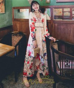 マキシ | マキシワンピース レディース ロング丈 大人 ワンピ 花柄 夏秋 Vネック カジュアル 着やせ きれいめ 撮影 人気 二次会 パーティー 通気 ゆったり 夏秋服