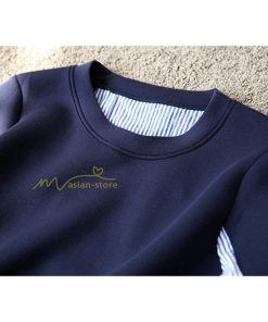 ｔシャツ・カットソー | トレーナー レディース 春秋 トップス シャツ 切り替え カワイイ 長袖 Tシャツ 前後差 ゆったり 20代30代 重ね着風 レイヤード 大人 無地 女の子 ストライプ