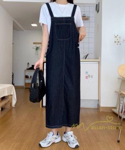 オーバーオール サロペット | レディース レディス ボトムス ジャンバースカート サロペット ロング丈 無地 20代30代40代 ワンピース デニムワンピース 体型カバー 2021 ゆったり ロング