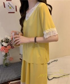 パジャマ ルームウェア | パジャマ レディース 夏 半袖 ルームウェア 涼しい 部屋着 ナイトウェア 寝間着 柔らかく軽い薄手の快適Tシャツパジャマ 部屋着 薄手パジャマ 上下セット