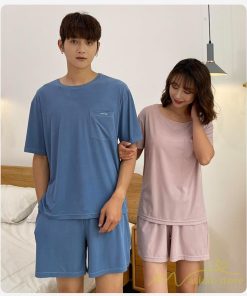 パジャマ　ルームウェア | パジャマ 上下セット 半袖 夏 新作 ルームウェア カジュアル 送料無料 シンプル 2点セット 薄手 部屋着 お揃い ペア セットアップ 寝巻き メンズ レディース