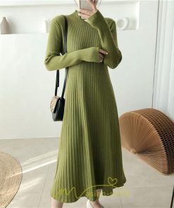 ニットワンピース | ワンピース 春 春服 レディース 長袖 ゆったり 秋 冬 ロング丈無地 20代30代40代50代 可愛い お出かけ 着痩せ 大人 通勤