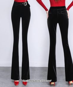 チノ・テーパード・ジョガー・スキニーパン | ロングパンツ レディース パンタロン ハイウエスト ベルベット 裏起毛 ストレート 着痩せ 通勤 OL ワイド 送料無料 オフィス 美脚ライン オシャレ ゆったり