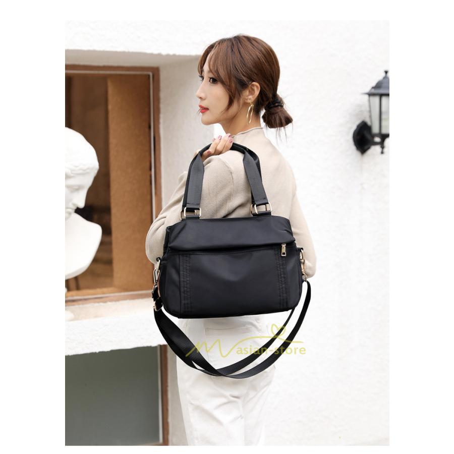 女性用バッグ | トートバッグ レディース ショルダー ハンドバッグ 3way 肩掛け ナイロン 通勤 通学 無地 シンプル 人気 上品 20代30代40代 トレンド 激売れ お出かけ 着回し