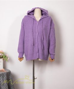 カーディガン | ニットニットパーカー セーター フード付き アウター 羽織り 秋冬 レディース トップス 通学通勤 ゆったり 7色 厚手 ニットアウター 20代40代