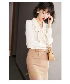 シャツ・ブラウス | ブラウス シャツ  秋 秋服 レディース 蝶結び リボン 春 秋 新作 シフォン 長袖 ゆったり 可愛い お出かけ 通勤 エレガント カジュアル おしゃれ キレイめ