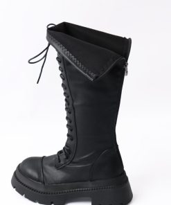 ニーハイブーツ | レースアップ ロングブーツ 厚底 韓国