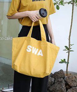 トートバッグ | ロゴ キャンバス 韓国風