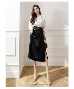 スカート | ロングレディース ロング丈 スウェット オシャレ スリット キレイめ 着痩せ 大人フェミニン 2022 新作 通勤 30代 50代 20代 通学 40代