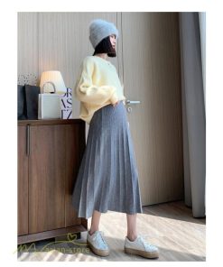 スカート | マタニティレディース ニット 秋冬 2022新作 産前産後 きれいめ 無地 ゆったり 妊婦服 マタニティウェア ハイウエスト ウエスト調整 Aライン