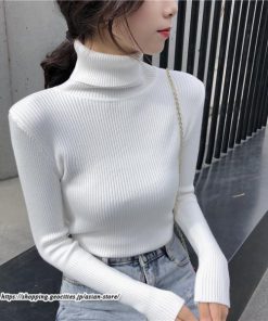 ニット・セーター | カットソー ニット レディース リブニット ハイネック 長袖 秋冬 春 トップス スリム ストレッチ 暖かい 長袖ニット 無地 プルオーバー インナー 長袖カットソー