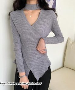 ニット・セーター | カットソー ニット レディース リブニット 長袖 秋冬 春 トップス スリム ストレッチ インナー 無地 長袖ニット 長袖カットソー プルオーバー 通学通勤 着痩せ