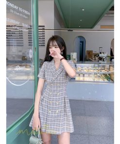 ミニ丈 | シャツワンピース レディース きれいめ チェック柄 夏新作 2021 コーデ カジュアルワンピ 韓国風 着痩せ 細身 日常感 レトロ 上品 アウトドア お出かけ デート