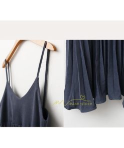 マキシ | プリーツワンピース キャミソールワンピ ロング丈 レディース 韓国ファッション 20代30代40代 春夏秋冬 着痩せ 着回し 2021作 通勤通学 カジュアル 上品