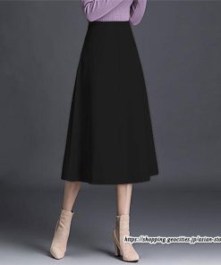 スカート | ウールAライン秋冬 レディース 厚手 ボトムス 冬服 秋冬スカート ミモレ丈ラシャ秋冬秋物