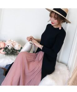 セール | 授乳ワンピース マタニティウェア ロングワンピース 切り替えワンピース 可愛い 秋服 レディース 長袖 秋冬 ヨコファスナー ママ 産前 授乳可 上品 産後