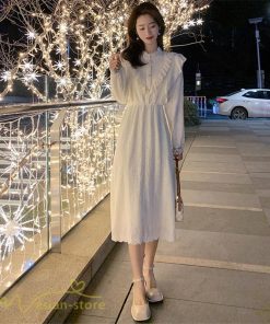 ミディアム | 長袖ワンピース 春 レディース スプリングワンピース Aライン 秋 ワンピース 上品 20代 30代 40代 韓国風 きれいめ 大きいサイズ 気質 おしゃれ 日常感