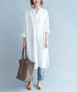 シャツ・ブラウス | ブラウス ロングシャツ レディース シャツワンピース ブラウス トレンド 春夏 大きいサイズ 韓国風 カジュアル 長袖シャツ ロングワンピース ゆったり