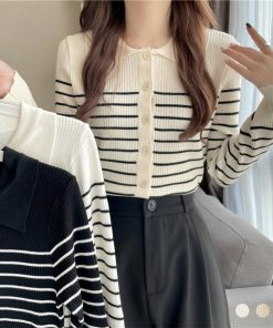 ニット・セーター | ボーダー柄 ニット トップス レディース