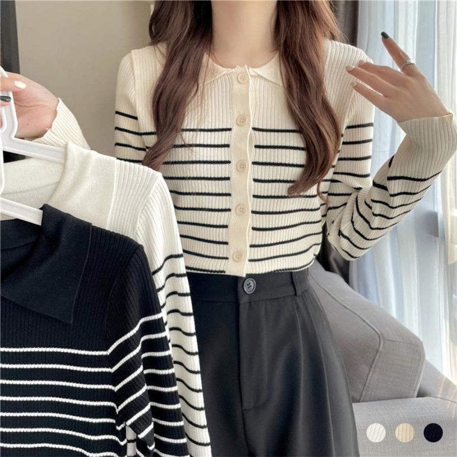 ニット・セーター | ボーダー柄 ニット トップス レディース