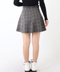 ミニスカート | Skirt ボトムス レディース グレンチェックスカート Aライン 秋冬 フレアスカート