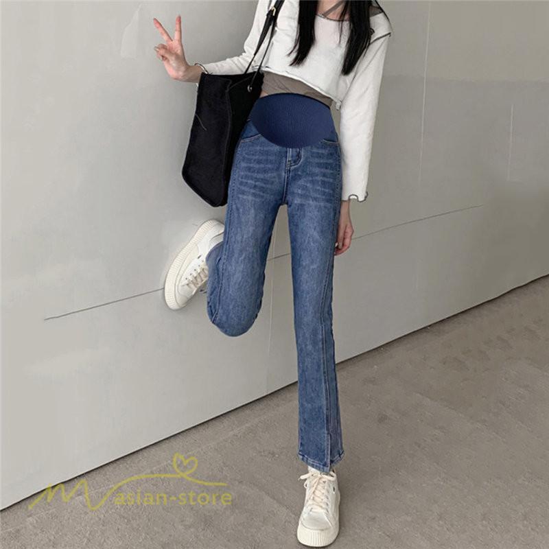 パンツ レギンス | ジーンズ マタニティウェア パンツ デニムパンツ 妊婦 無地 ロングパンツ マタニティパンツ 春 秋 デニム 大きいサイズ 妊婦服 上品 産前 おしゃれ 9分丈