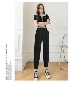 チノ・テーパード・ジョガー・スキニーパン | パンツ レディース ジョガーパンツ テーパードパンツ パンツ 無地 春夏 ウエストゴム ボトムス 韓国風 大人 20代 40代 きれいめ 美脚 2022新作 30代