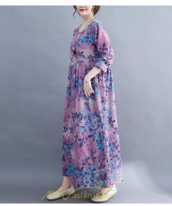 マキシ | ロングワンピース 大きいサイズ レディース 細見え 着痩せ 美シルエット セクシー 女子力 トレンド 海外セレブ オトナ女子 花柄 大人 紫 体型カバー ぽっちゃり
