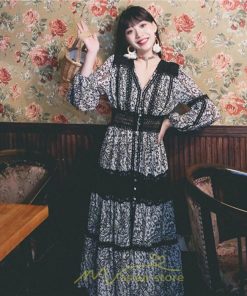 マキシ | マキシワンピース レディース ロングワンピース 大人 黒 Vネック 着痩せ フランス風 上品 高品質 きれいめ シフォン レース 人気 パーティー 二次会 夏秋新作