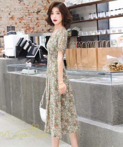 ミディアム | ワンピース Aライン レディース 着痩せ 上品 カジュアルワンピース 大きいサイズ きれいめ Vネック ひざ下丈 ミディアムワンピース お出かけ 通勤通学 30代40代