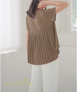 tシャツ・カットソー | Tシャツ レディース 春 夏 秋 Tシャツ 半袖 ブラウス かわいい プリーツTシャツ 無地 半袖 ゆったり 20代 きれいめ 40代 カットソー シンプル 韓国風 30代