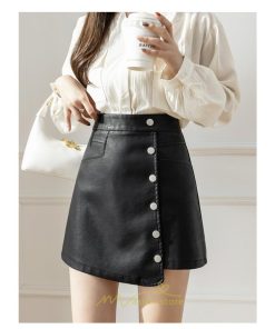 スカート | ミニレザーレディース  タイト 秋 冬 Aライン ハイウエスト おしゃれ フェイクレザー 新作 オシャレ 2022 可愛い 着痩せ